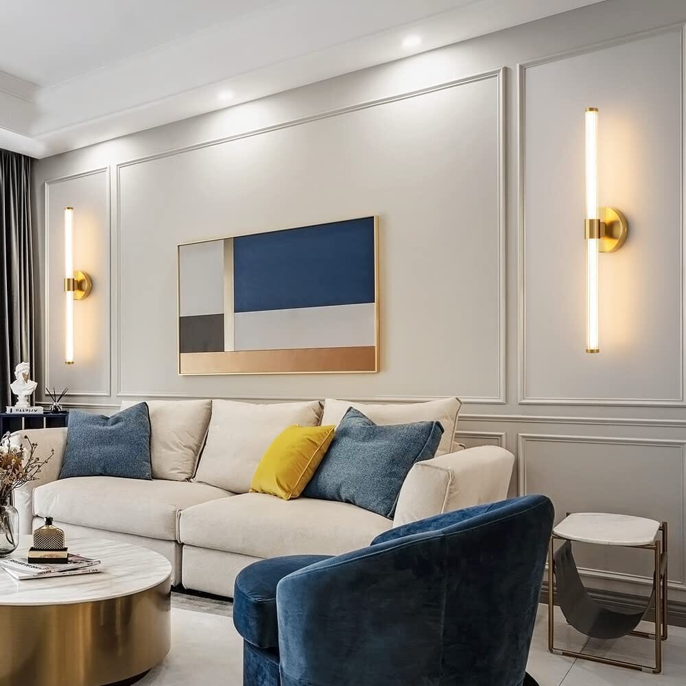 Gold Linear LED Wall Light - view 7