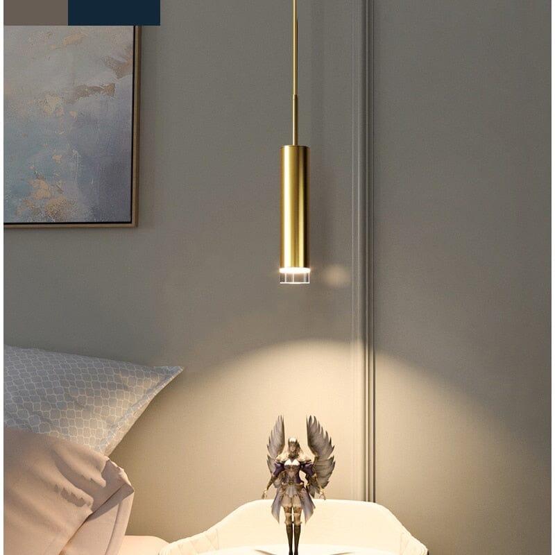 Gold Tube Pendant Light