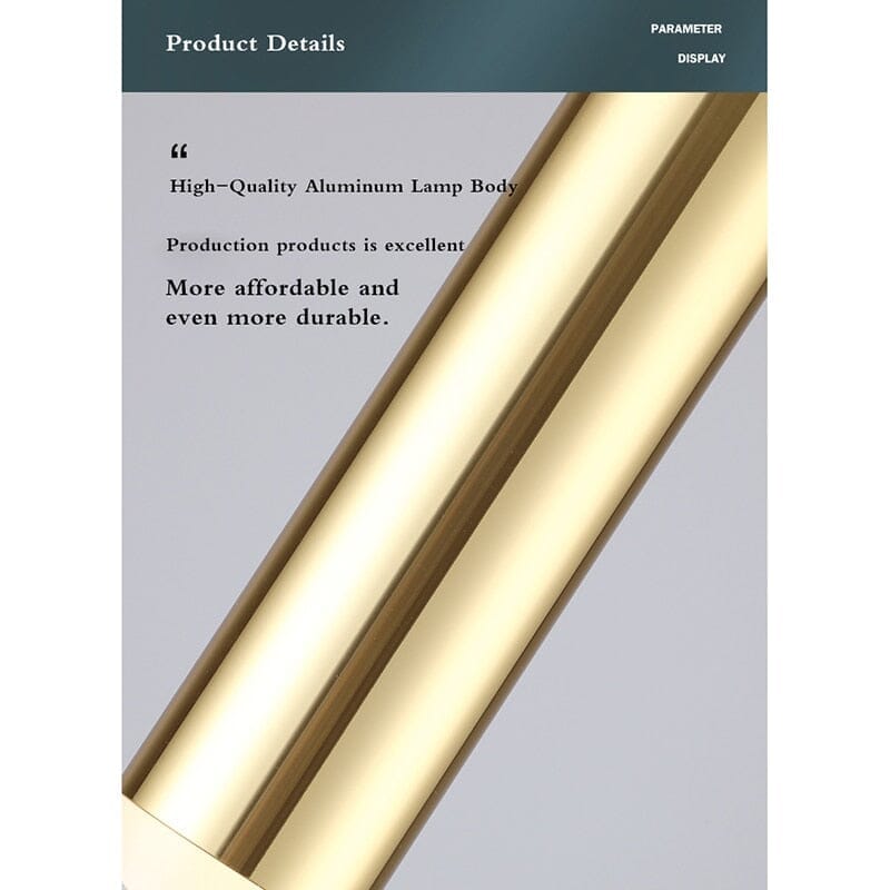 Gold Tube Pendant Light - 1 to 3 Lights - view 8