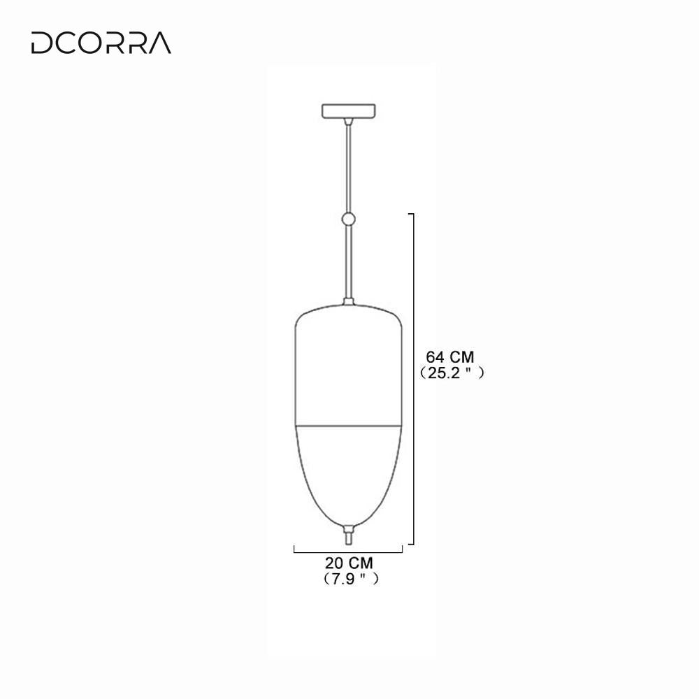 Gradient Blue Glass LED Pendant Light - view 7