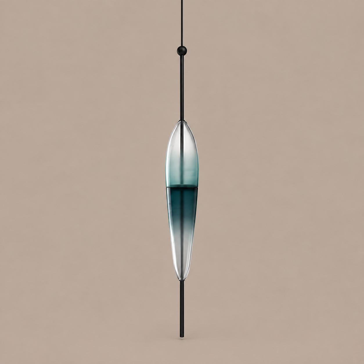 Gradient Blue Glass LED Pendant Light - view 2