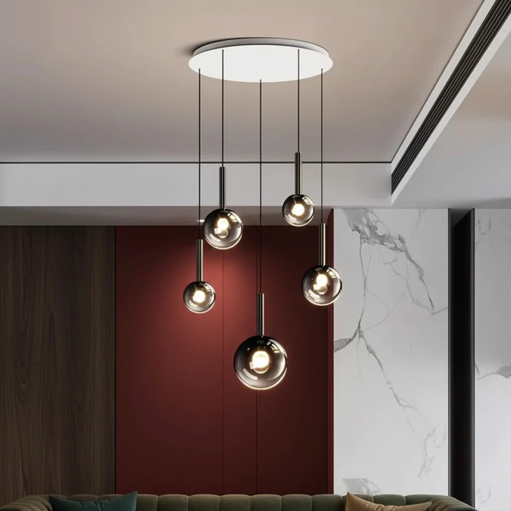 Gradient Glass Bubble Cascade Chandelier - view 4