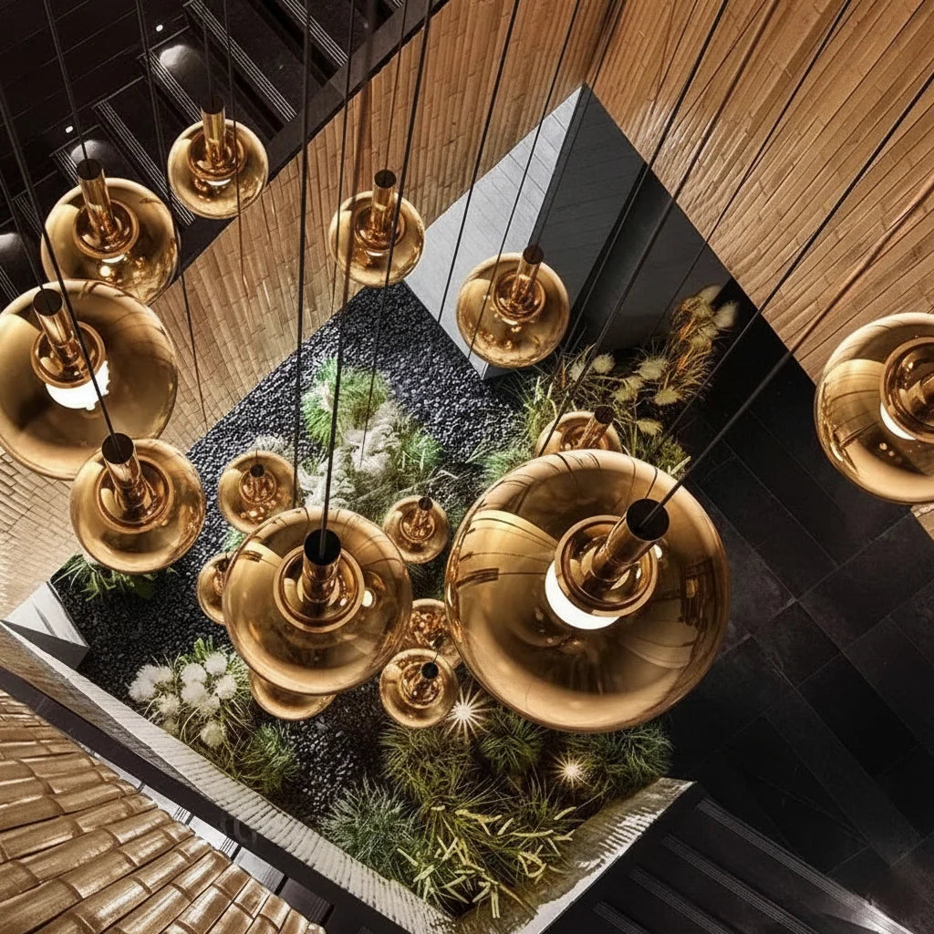 Gradient Glass Bubble Cascade Chandelier - view 8