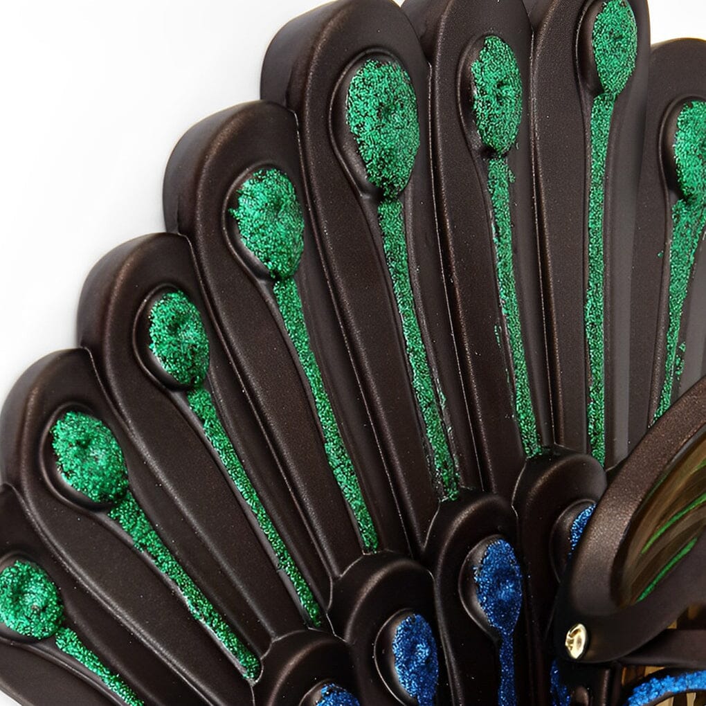 Hand-Painted Peacock Outdoor Wall Lantern - view 10