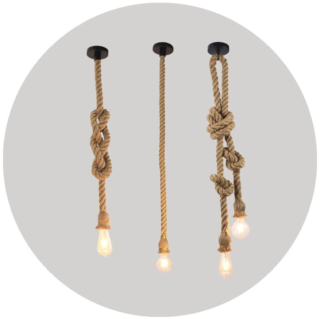 Hemp Rope Pendant Light - view 2