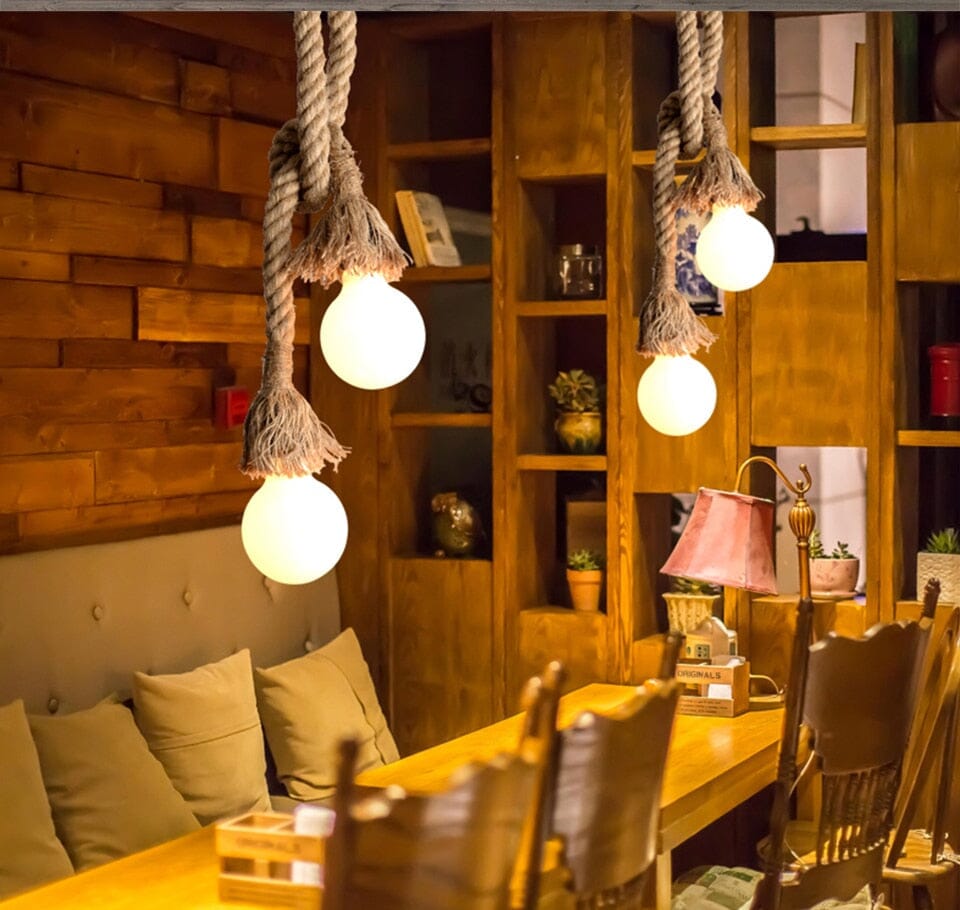 Hemp Rope Pendant Light - view 9
