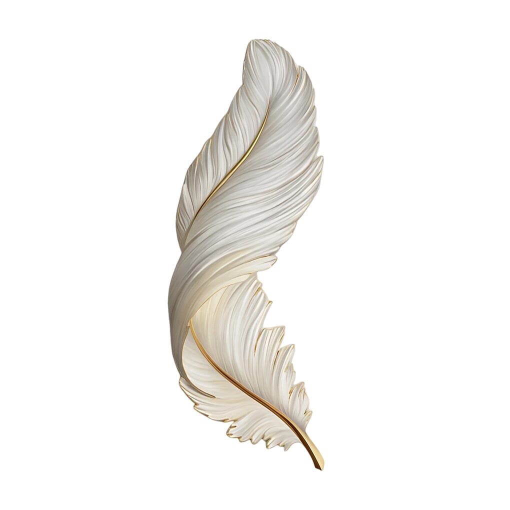 Illuminated Feather Wall Art Light - view 10