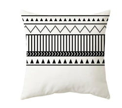 Moroccan Geometric Accent Pillowcase – Leather and Cotton Blend Cushion Cover