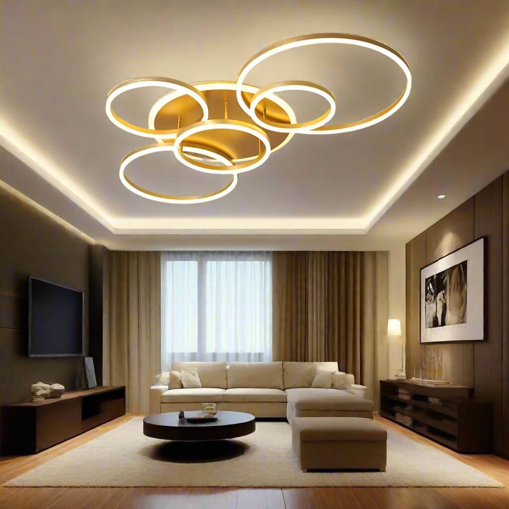 Interlocking LED Rings Ceiling Light - view 2