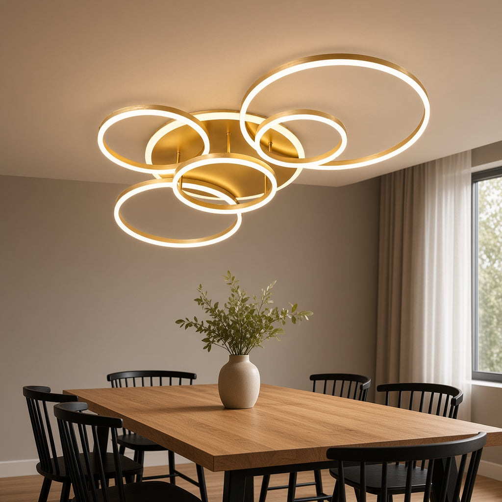 Interlocking LED Rings Ceiling Light