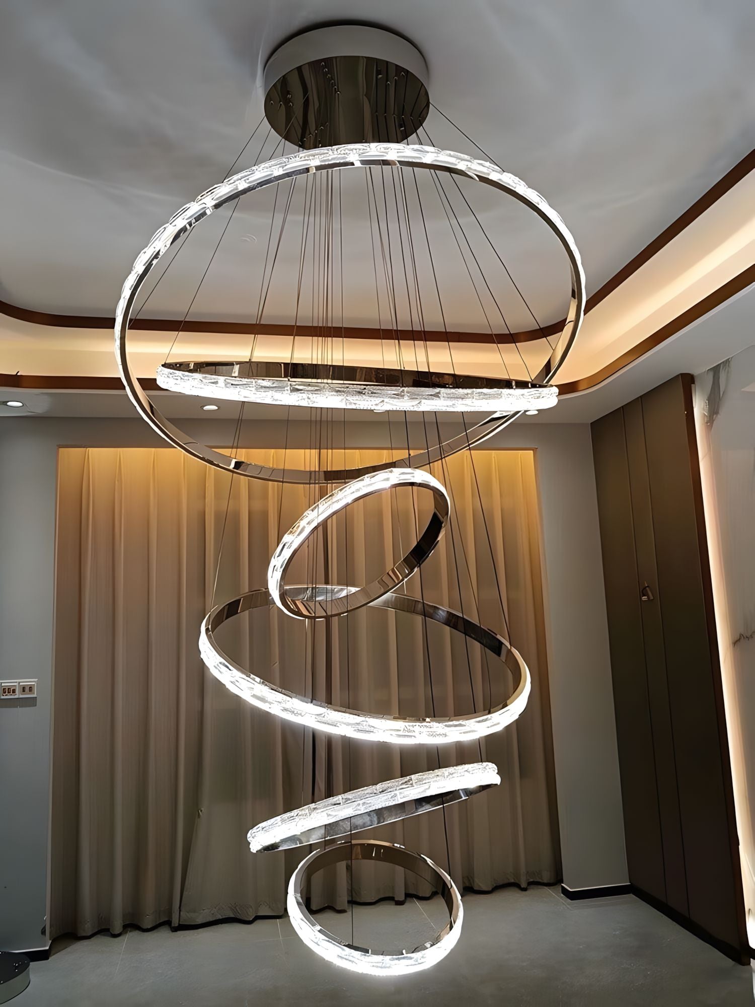 Interlocking Rings Crystal Chandelier - view 11