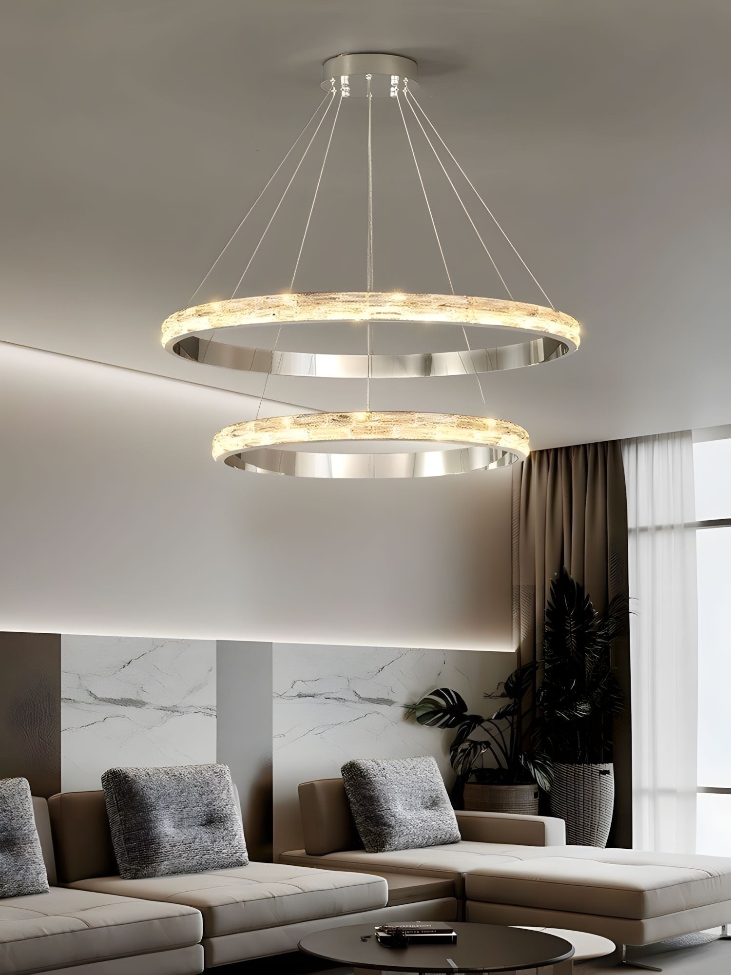 Interlocking Rings Crystal Chandelier - view 12