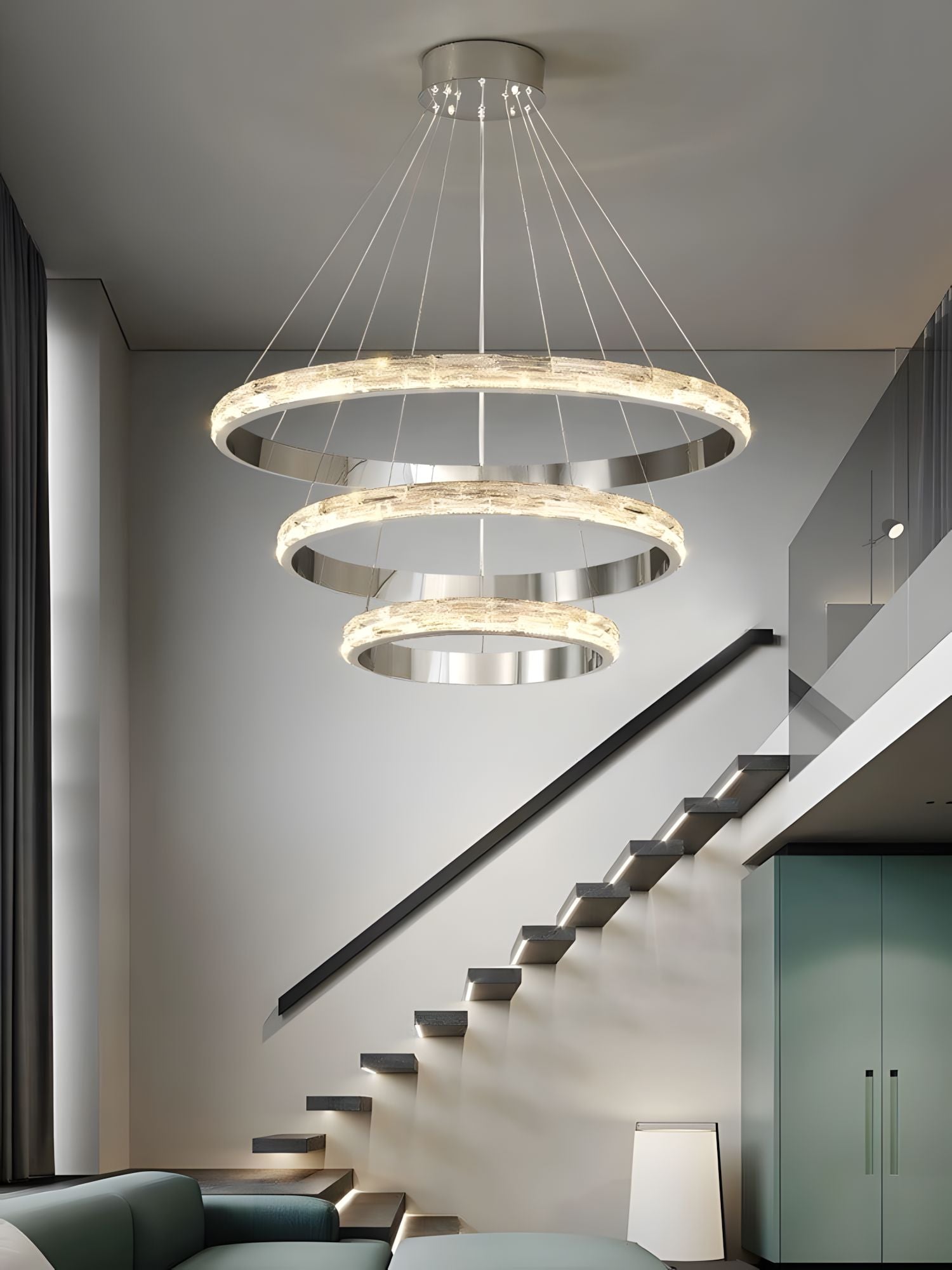 Interlocking Rings Crystal Chandelier - view 13