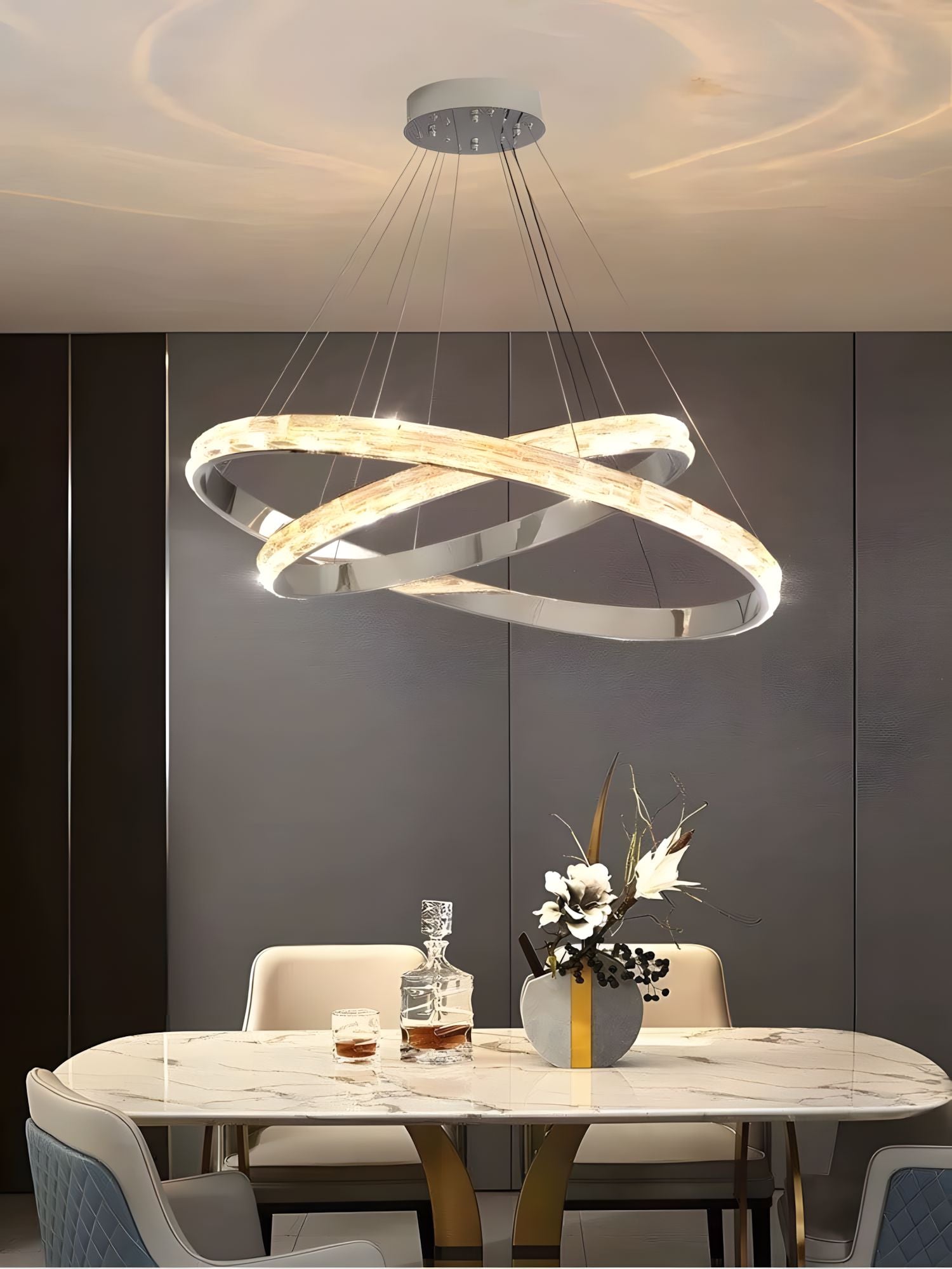 Interlocking Rings Crystal Chandelier - view 15