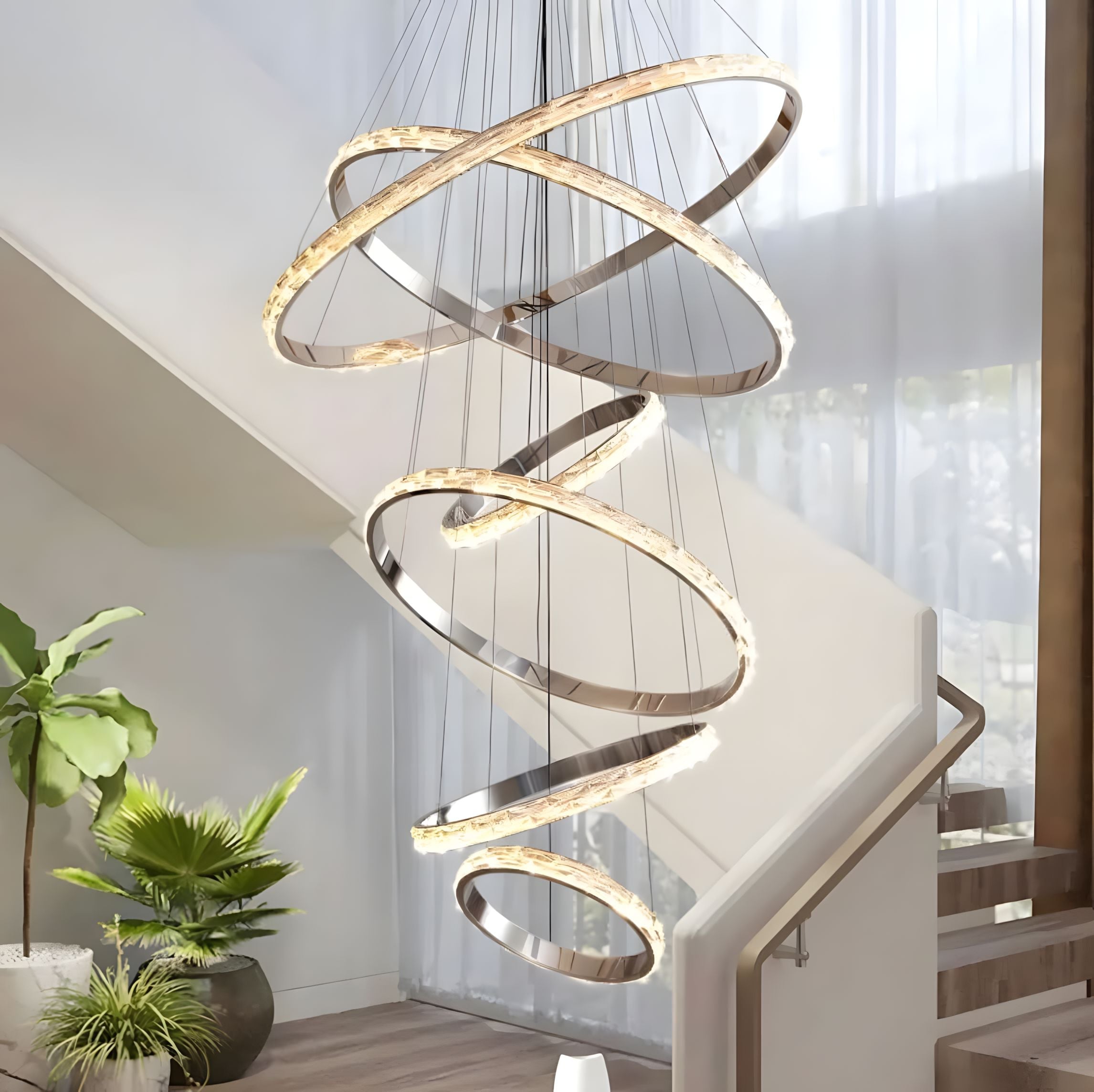 Interlocking Rings Crystal Chandelier - view 21