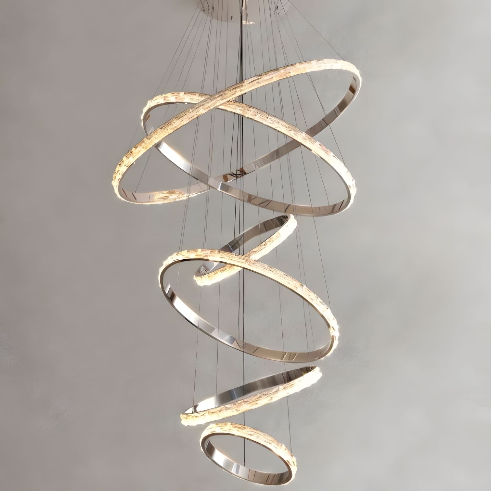 Interlocking Rings Crystal Chandelier - view 7