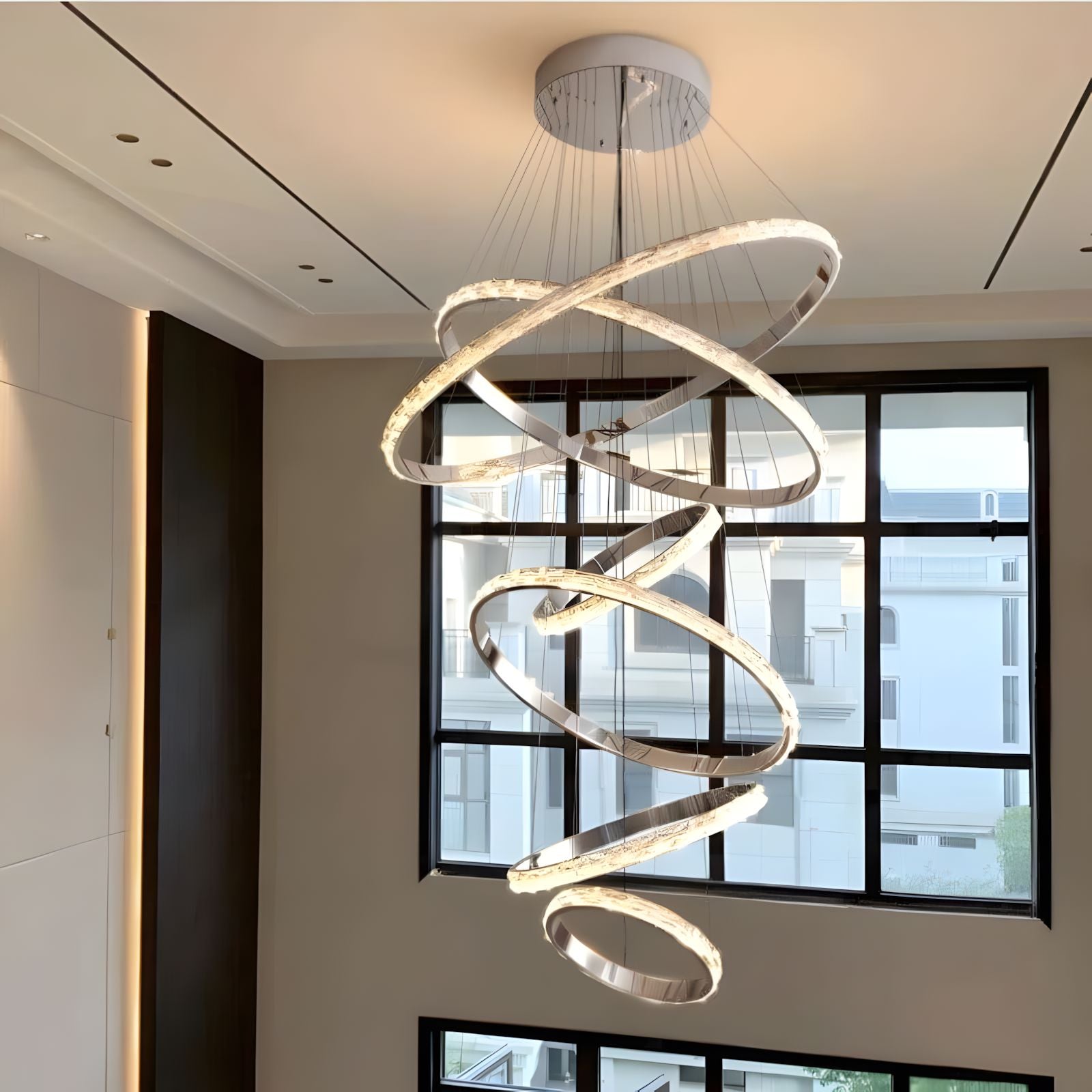 Interlocking Rings Crystal Chandelier - view 8
