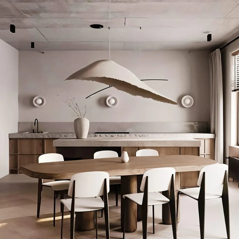 Luxury Fiberglass Pendant above a dining table