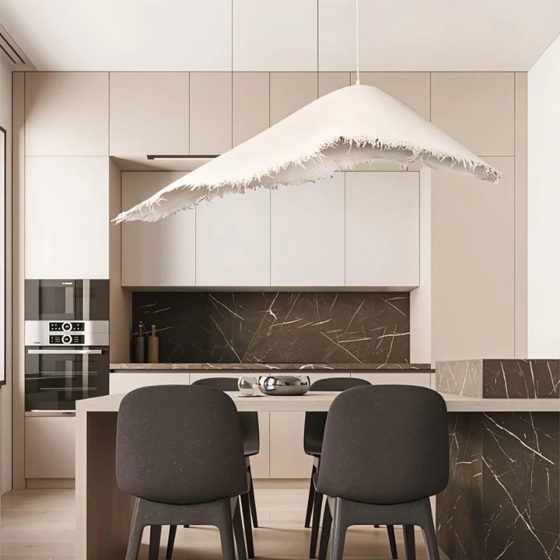 Luxury Fiberglass Pendant over a kitchen island