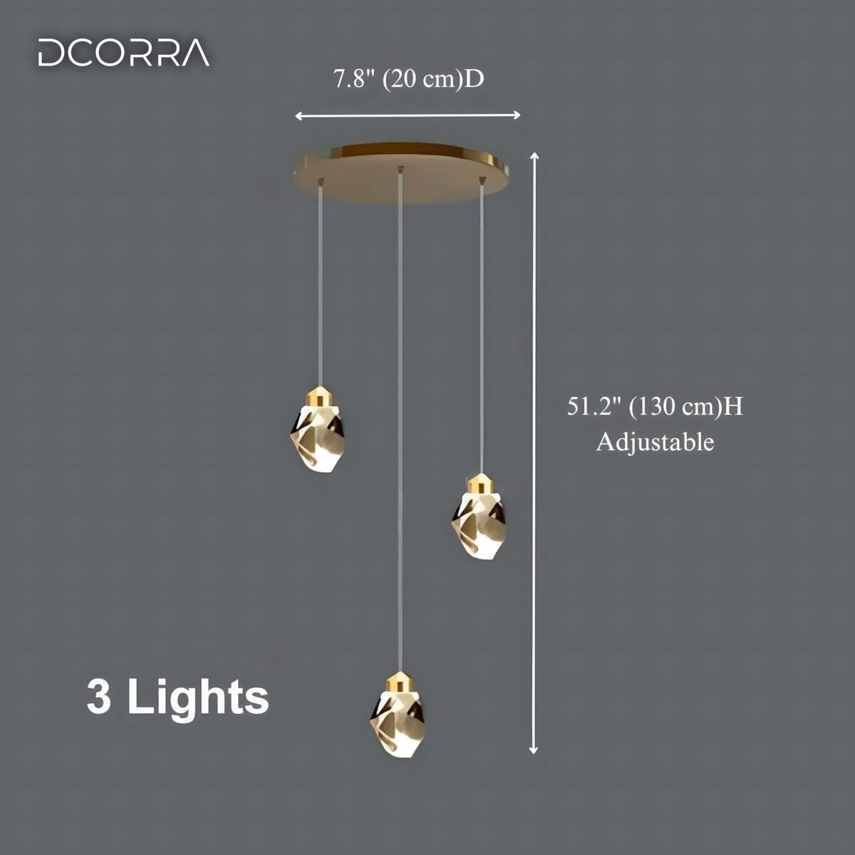 K9 Crystal Diamond Cascade Chandelier - 3