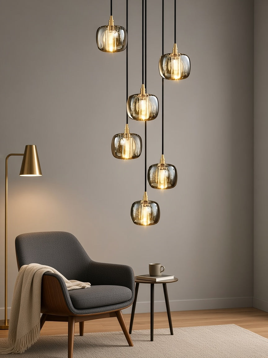 K9 Crystal Globe Cascade Chandelier