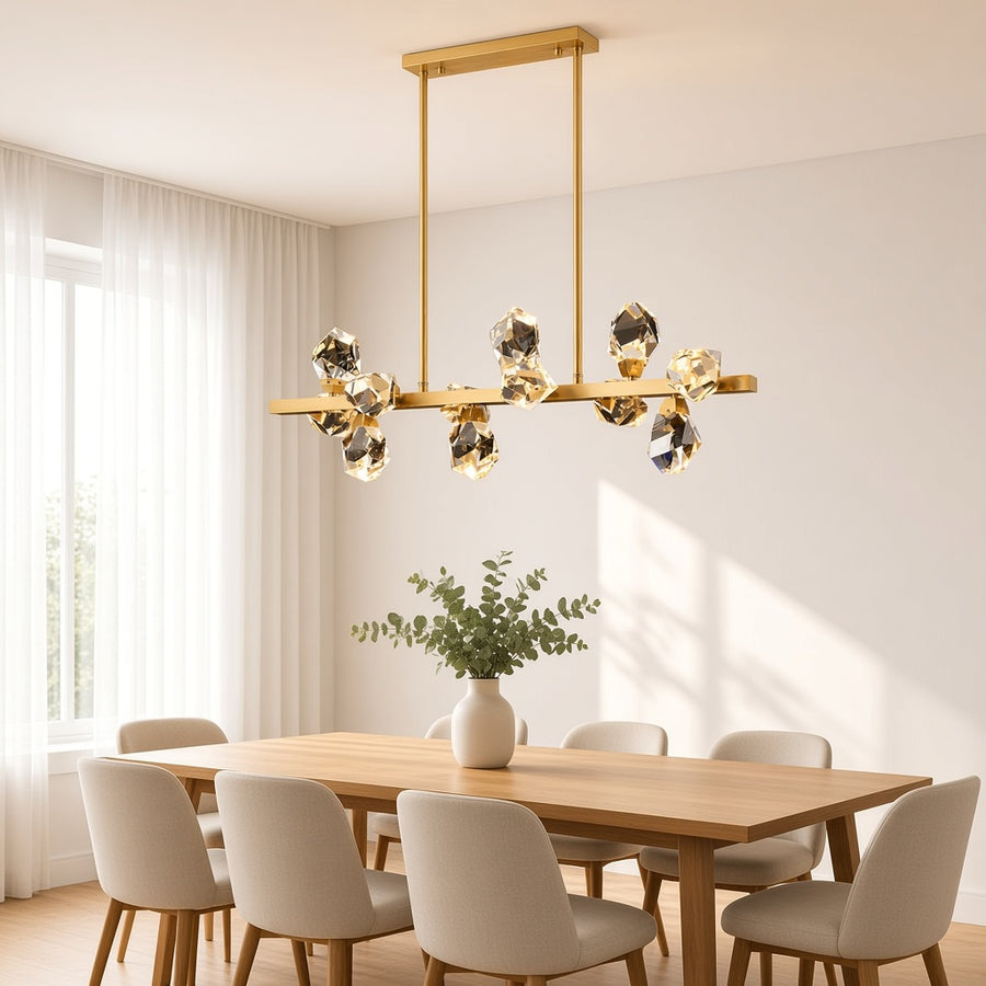 K9 Crystal Linear Chandelier for Dining Room