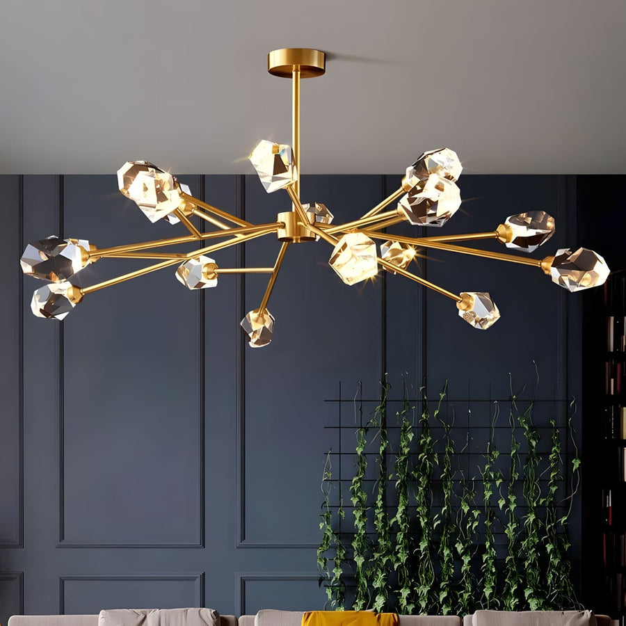 K9 Crystal Rock Semi-Flush Chandelier