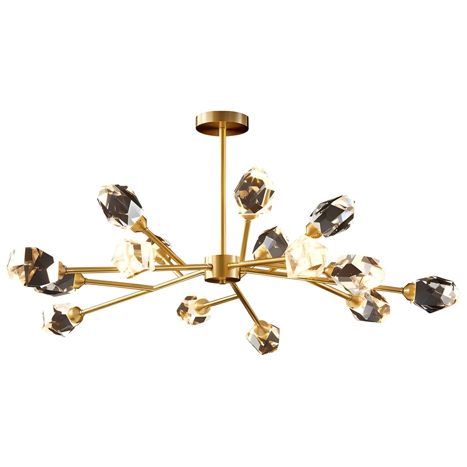 K9 Crystal Rock Semi-Flush Chandelier on a white background