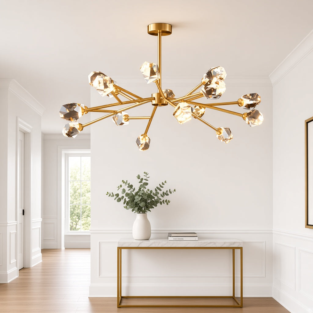 K9 Crystal Rock Semi-Flush Chandelier