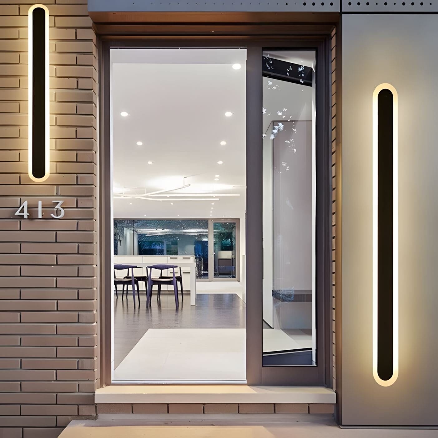 Laser-Cut Iron Linear LED Wall Light - view 4
