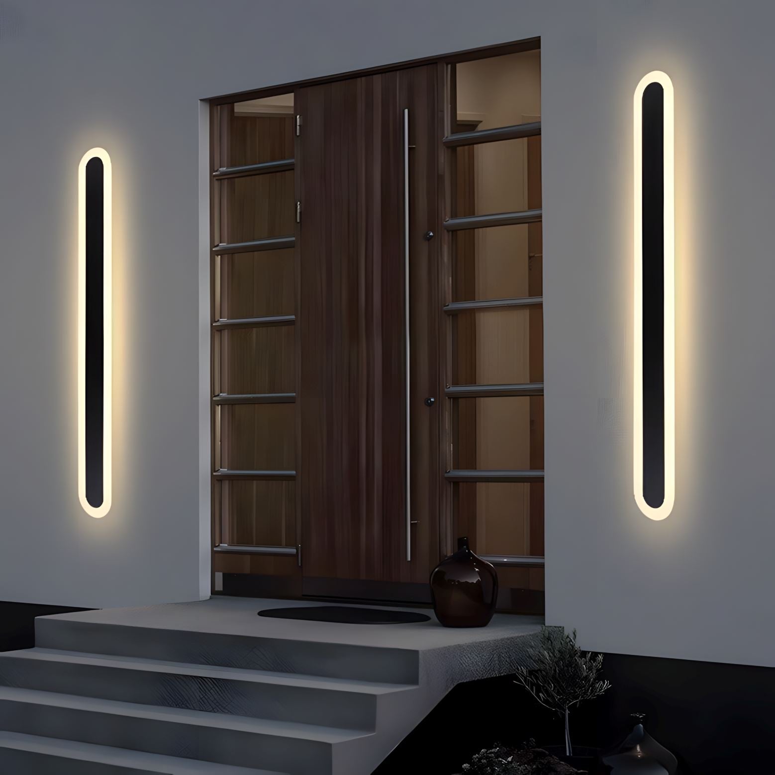 Laser-Cut Iron Linear LED Wall Light - view 5