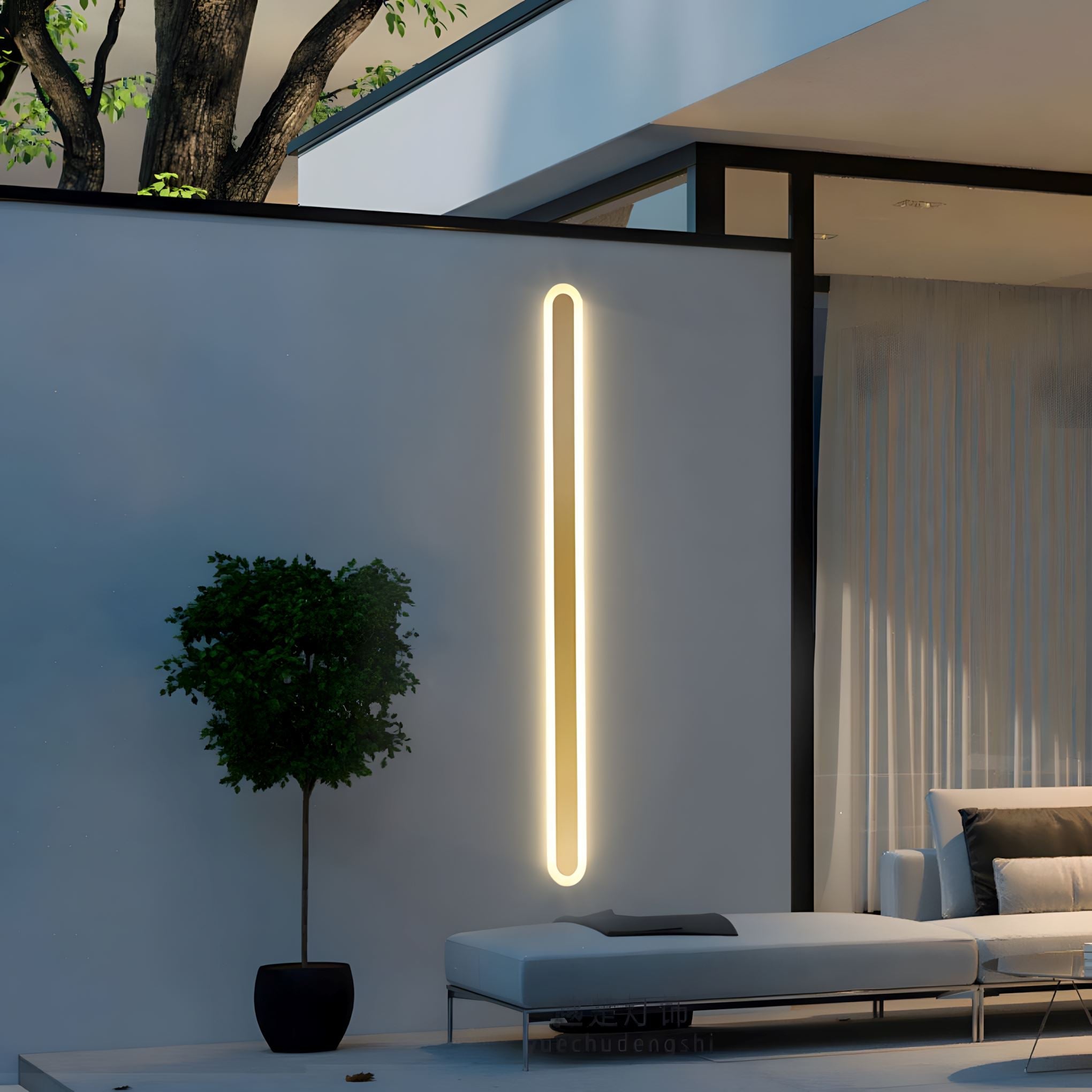 Laser-Cut Iron Linear LED Wall Light - view 8