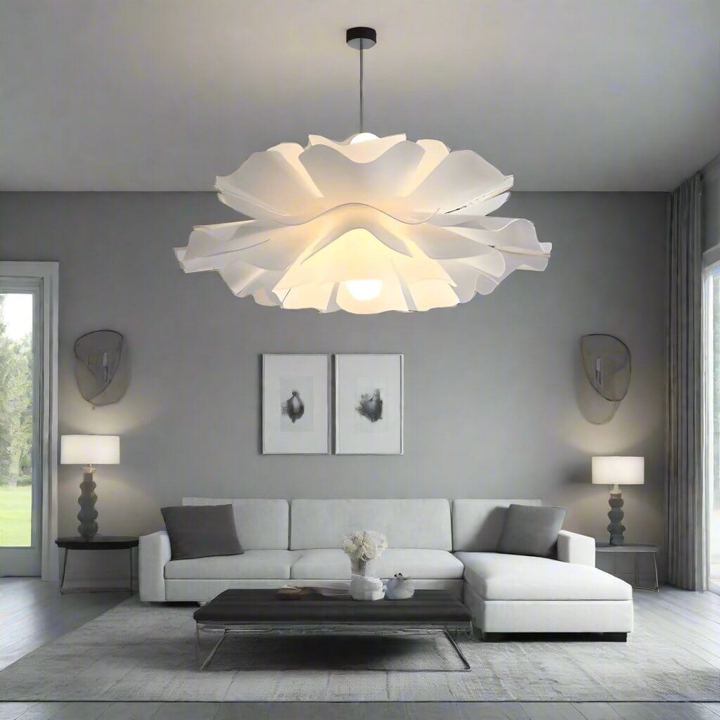 Layered Acrylic Flower Pendant Light - view 2
