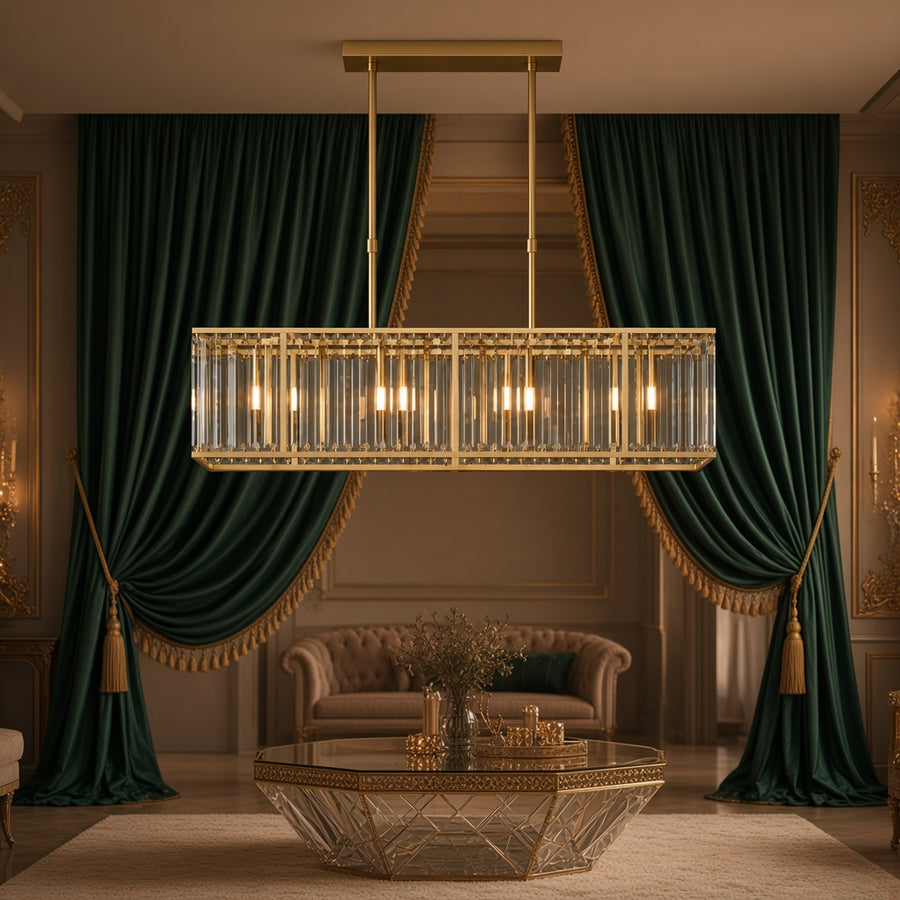 Layered Glass LED Chandelier