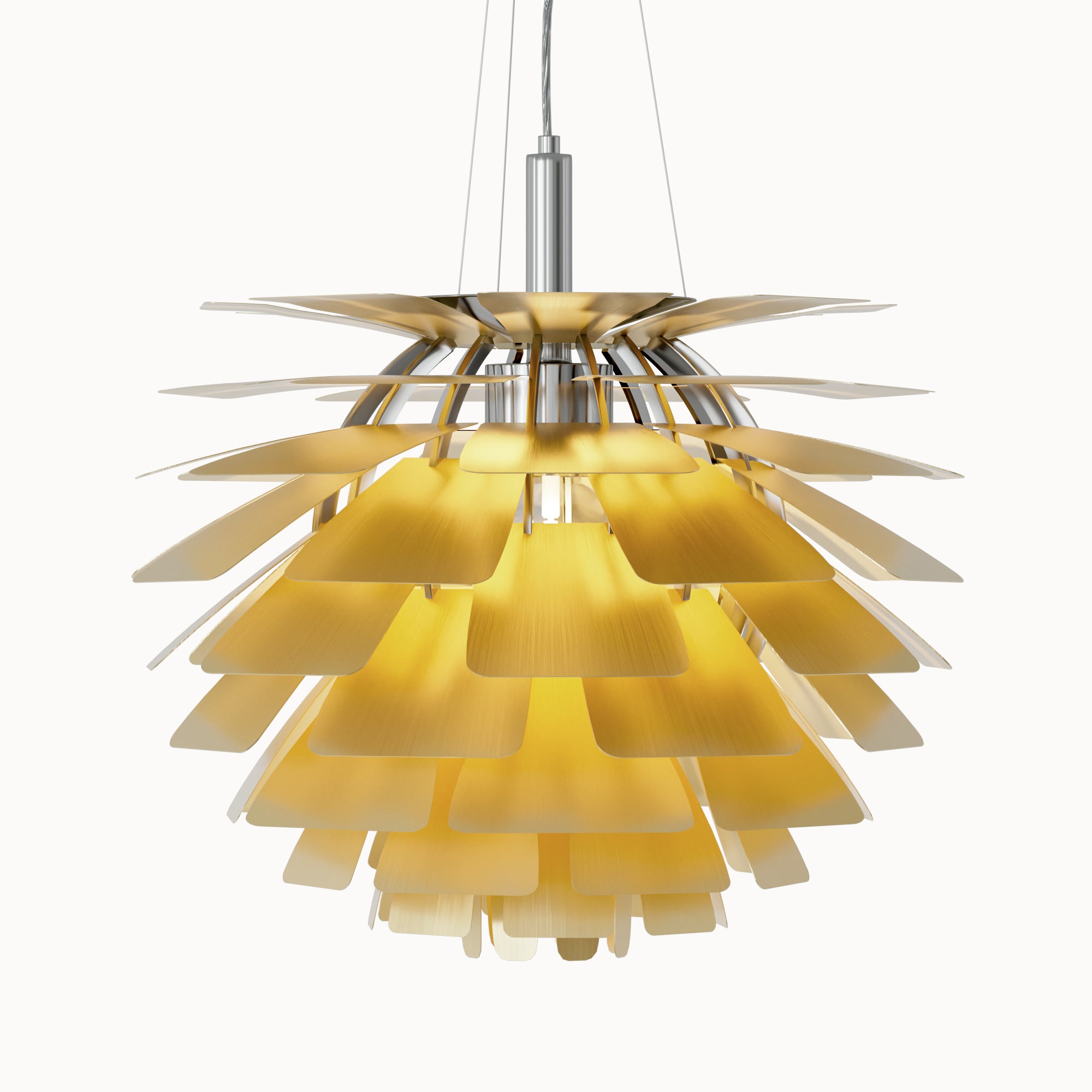 Layered Metal Pine Cone Pendant Light