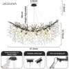 Leaf Crystal Drop Branch Chandelier - view 9