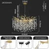 Leaf Crystal Drop Branch Chandelier - view 11