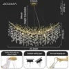Leaf Crystal Drop Branch Chandelier - view 13