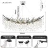 Leaf Crystal Drop Branch Chandelier - view 15