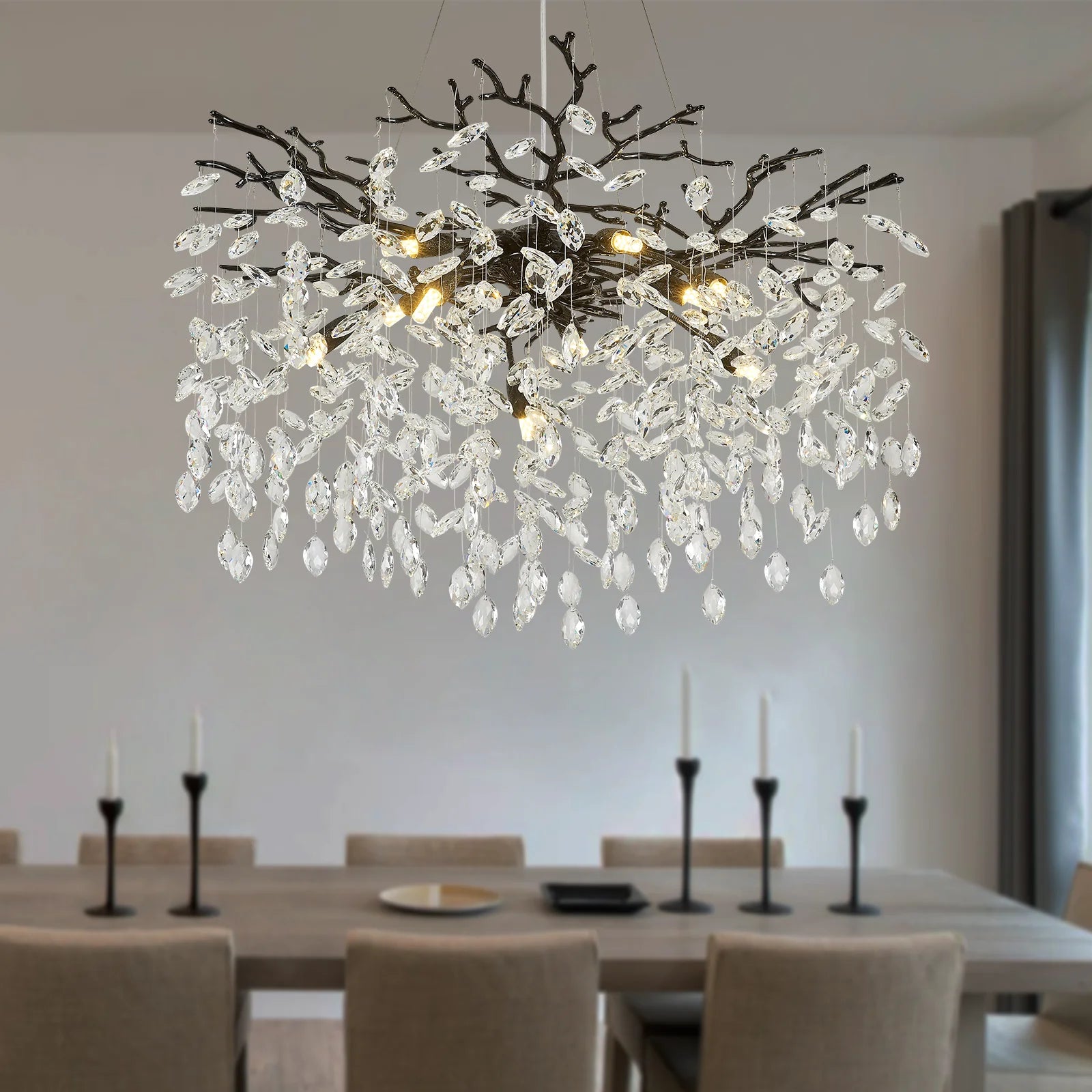 Leaf Crystal Drop Branch Chandelier - view 5