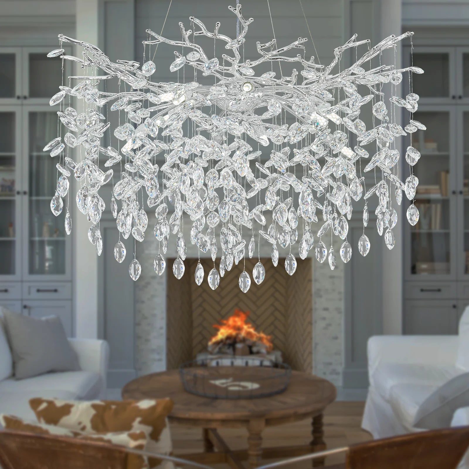 Leaf Crystal Drop Branch Chandelier - view 6