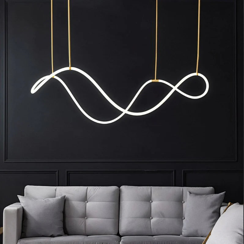 Premium Linea Sophistication chandelier in a living room
