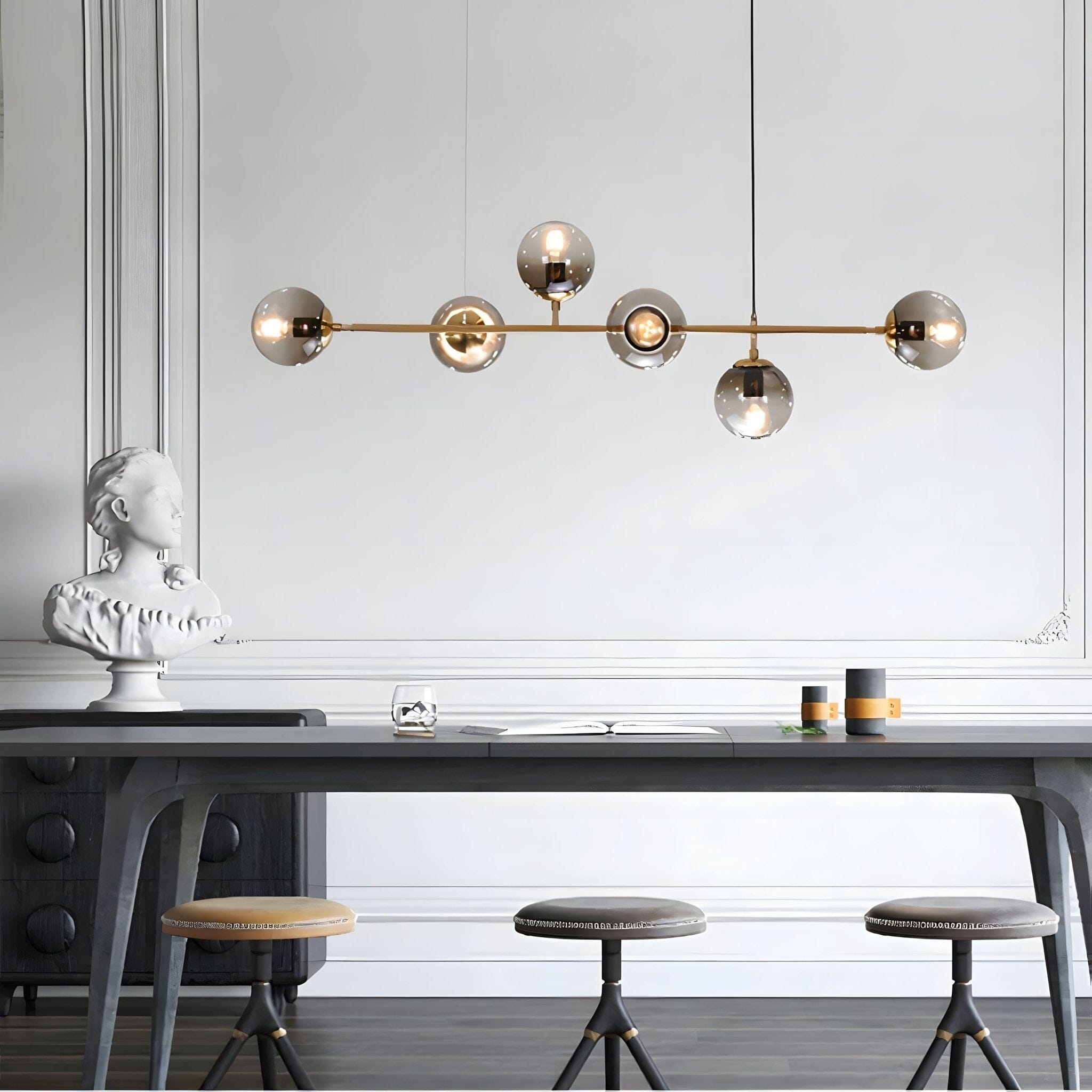 Loft Bubble Glass Linear Chandelier - view 3