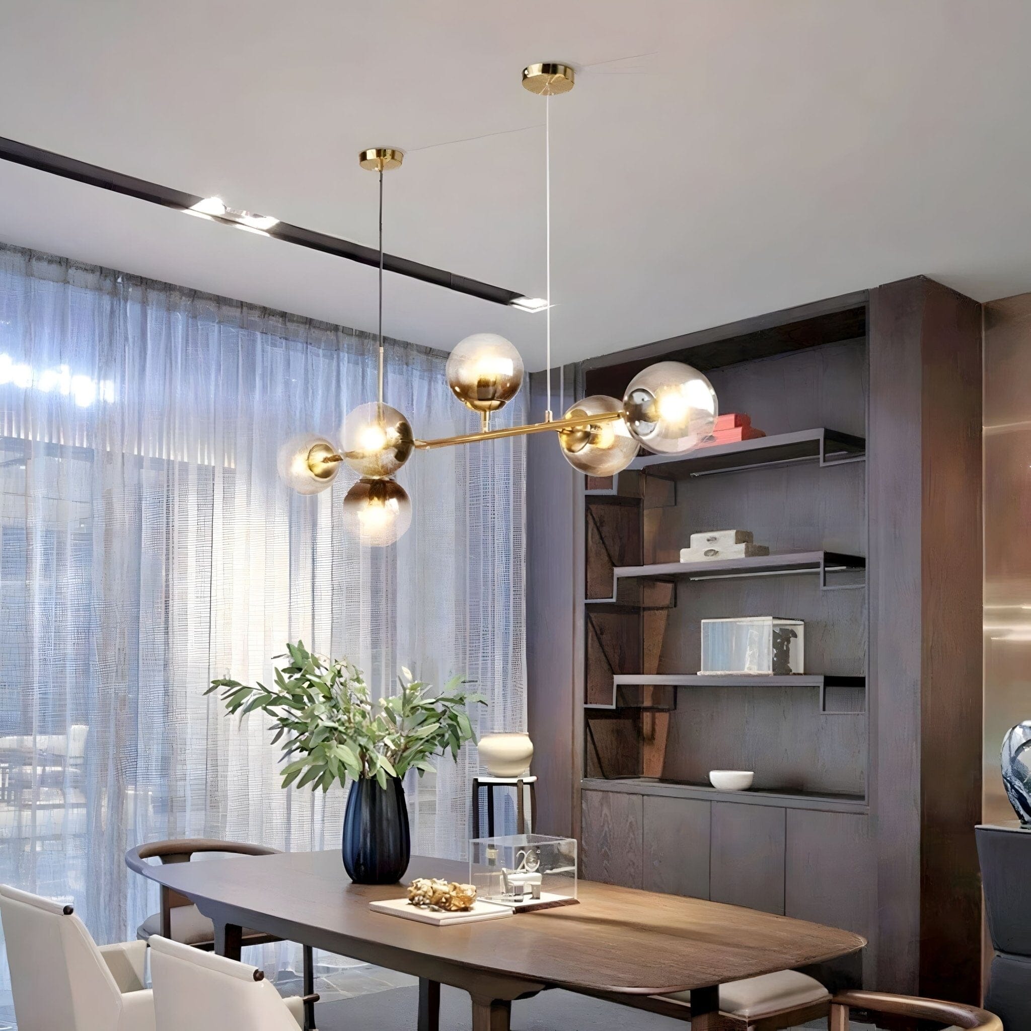 Loft Bubble Glass Linear Chandelier - view 4