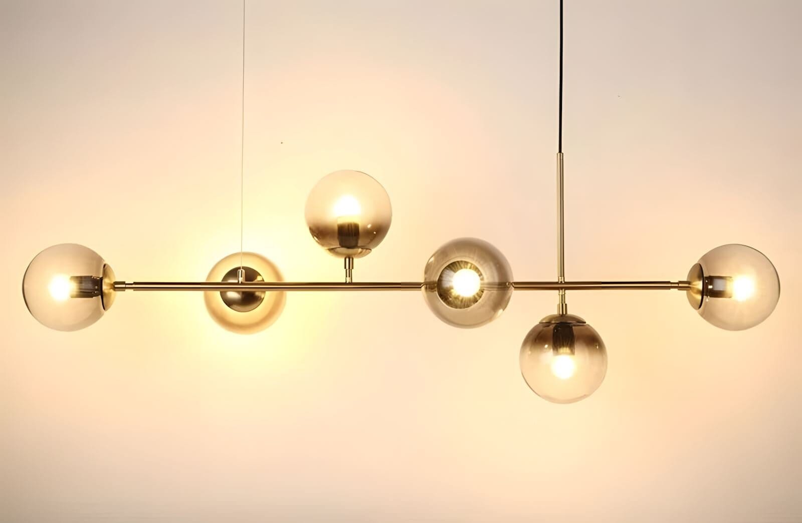Loft Bubble Glass Linear Chandelier - view 6