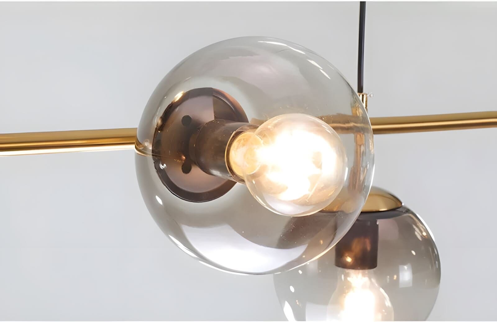 Loft Bubble Glass Linear Chandelier - view 8