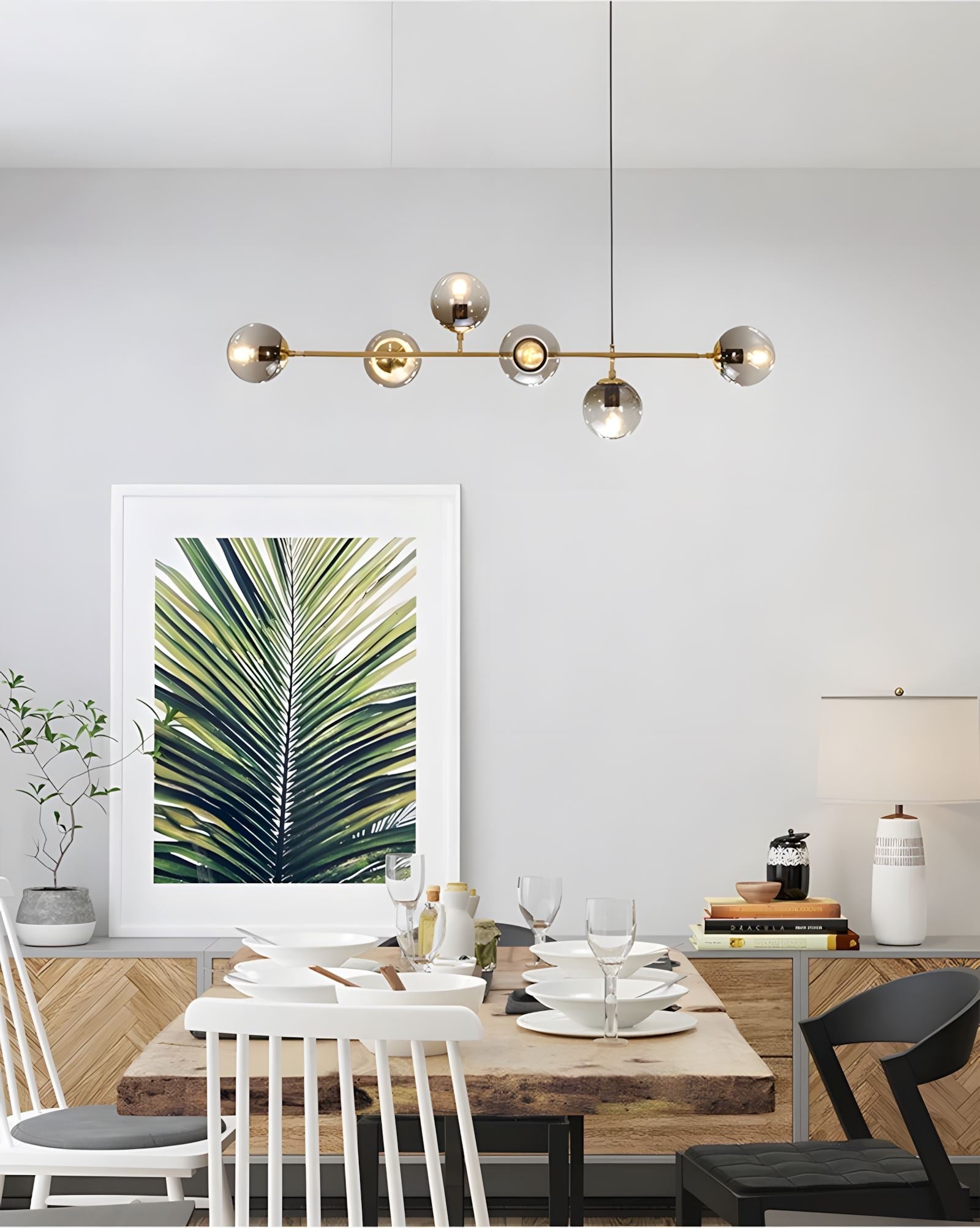 Loft Bubble Glass Linear Chandelier - view 9