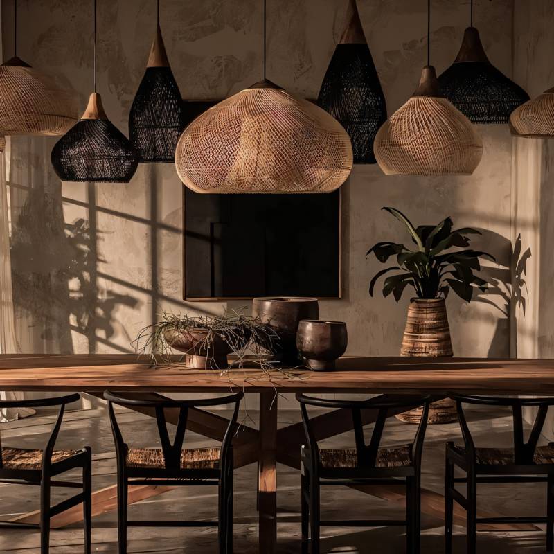 Vintage Lantern Pendant above a dining table
