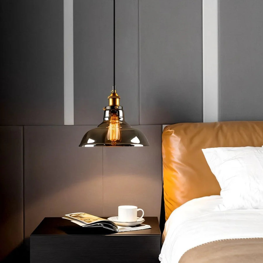 Vintage Hanging Pendant in a bedroom