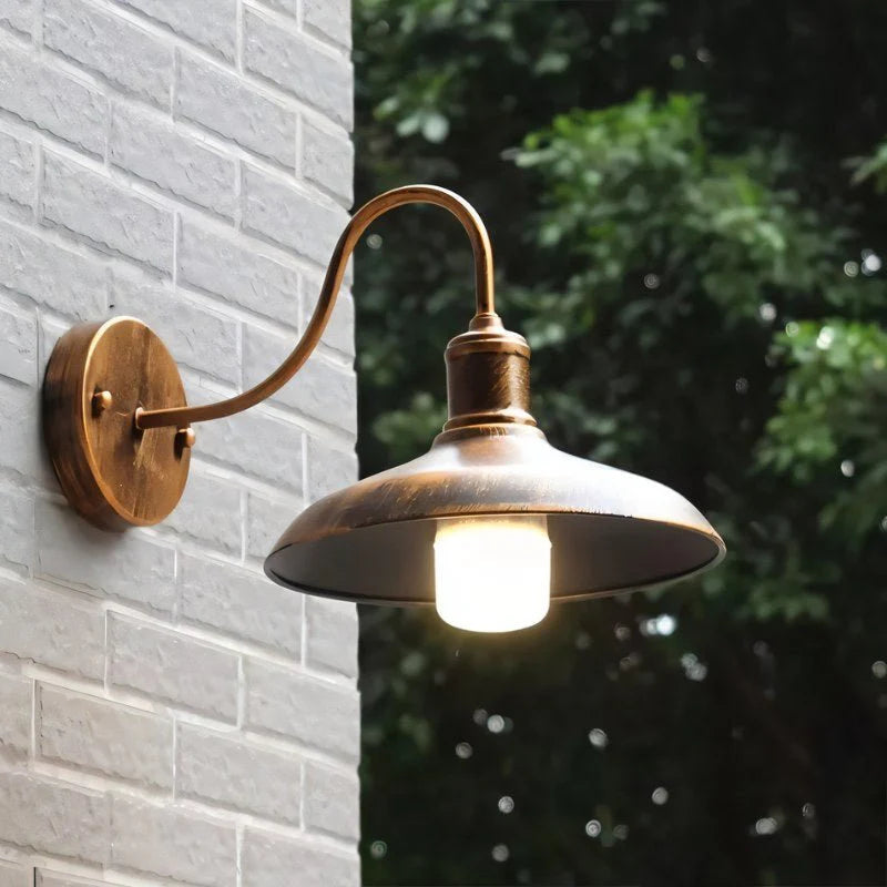 Elegant Retro Outdoor Illumination outdoor wall light on an exterior wall